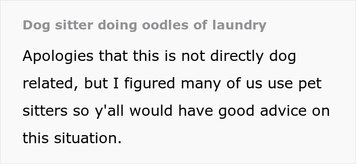 Dog-Sitter Does 'Insane Amount' Of Laundry At Client's Home Without Realizing The Owner Gets Notified Each Time It's Done Dog-Sitter Does 'Insane Amount' Of Laundry At Client's Home Without Realizing The Owner Gets Notified Each Time It's Done