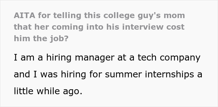 Controlling Mom Loses It When Her Adult Son Doesn&rsquo;t Get The Job After She Crashed The Interview