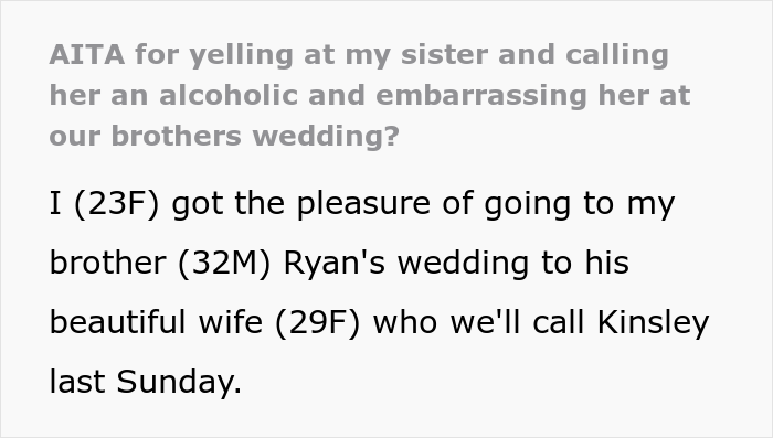 Woman Lashes Out At A Bride Who Decided Not To Serve Any Alcohol During The Wedding Because She Used To Be An Alcoholic Woman Lashes Out At A Bride Who Decided Not To Serve Any Alcohol During The Wedding Because She Used To Be An Alcoholic