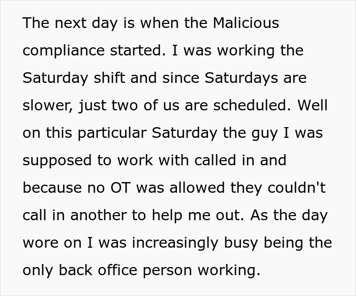 Boss Tells Employee 'Absolutely No Overtime', Regrets It When He Maliciously Complies