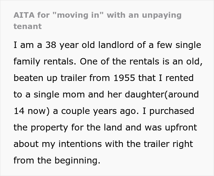 Unpaying Tenant Doesn&rsquo;t Want To Leave Her Trailer So The Landlord Decides To &ldquo;Move In&rdquo; To Make Her Leave