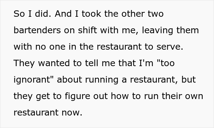 New Employee Gets Fired On The Spot After Telling Restaurant Owners That Their Business Lacks Management