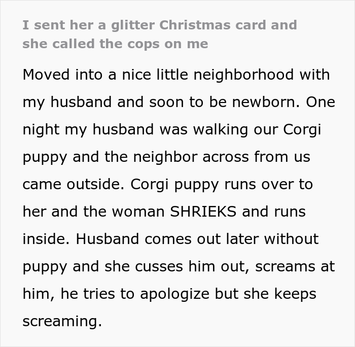 Woman Pranks Her Karen Neighbor By Sending Her A Glitter Bomb For Christmas, Investigating Police Officer Comes Over To Just Laugh About It Woman Pranks Her Karen Neighbor By Sending Her A Glitter Bomb For Christmas, Investigating Police Officer Comes Over To Just Laugh About It