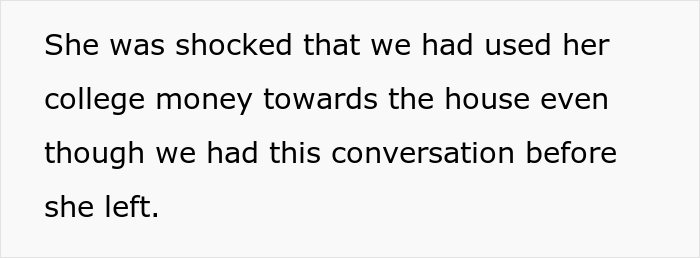 20 Y.O. Decided To Go Back To College, Found Out That Her Parents Spent All 30K They Saved Up For Her Education To Remodel Their Kitchen