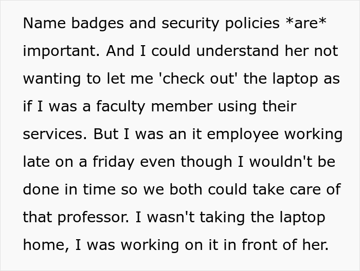 IT Guy Spends His Last Minutes Of Work Going To Get His Name Badge Because Karen Of A Manager Requires It, And Then Goes Home