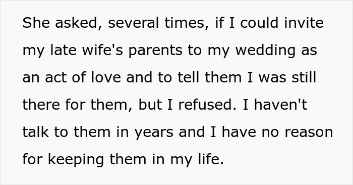 "She Cried And Begged, But I Asked Her Again To Leave": Groom Upset His Mother Invited His Late Wife's Parents To His New Wedding, Kicks Her Out