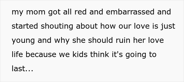Couple Of 4 Years Find Out Their Parents Are Dating, The Daughter Gets Called A Jerk For Embarrassing Her Mom In Front Of Family