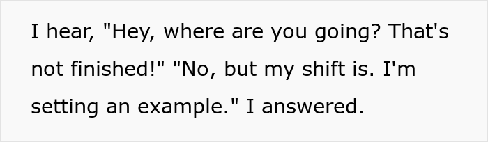 Catering Worker Is Told That Overtime Is Canceled, So They Comply Maliciously And Leave As Soon As Their Shift Is Over