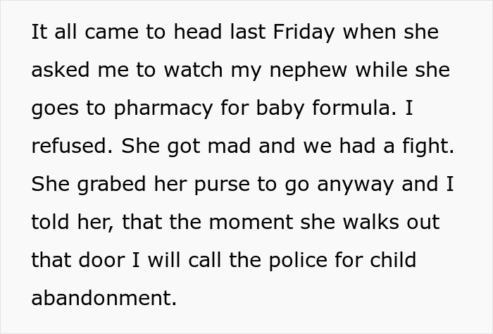 &ldquo;[Am I The Jerk] For Telling My SIL That I Will Call The Cops For Child Abandonment The Moment She Steps Out Of The House?&rdquo;