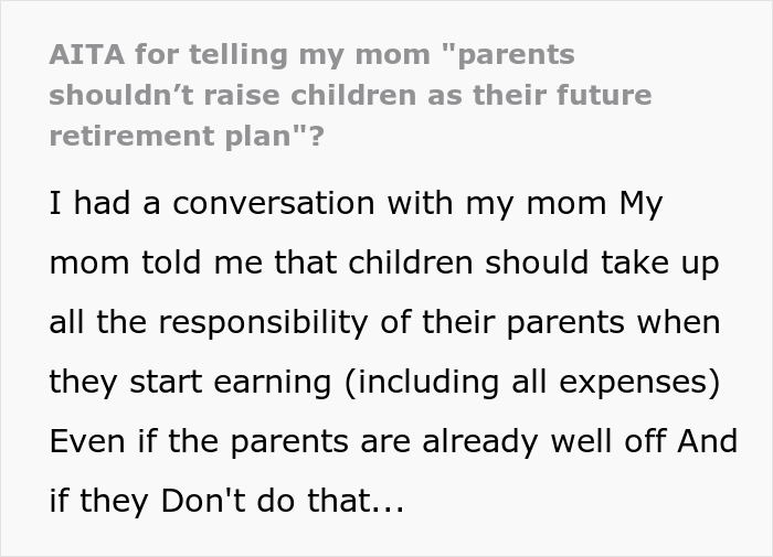 Mom Thinks Her Daughter Should Support Her Financially As She Did For Her As A Child, The Internet Disagrees
