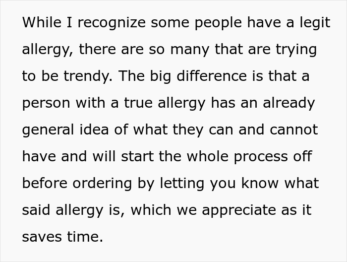 "Sorry, You Said You Were Allergic": Server Gets Applauded Online For Exposing Gluten-Free Trend Chaser
