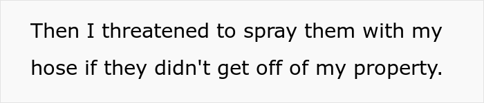 "None Of Them Were Willing To Apologize For Their Children's Actions": Guy Sprays Thieving Kids With Garden Hose