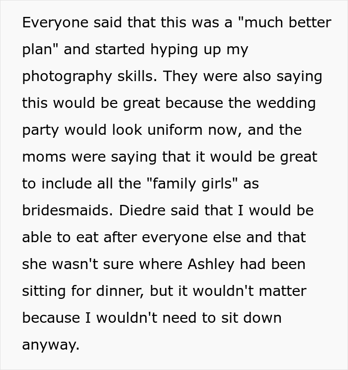 This Woman Is Told She's No Longer A Bridesmaid And Has To Take Pictures Instead, So She Just Leaves The Wedding This Woman Is Told She's No Longer A Bridesmaid And Has To Take Pictures Instead, So She Just Leaves The Wedding