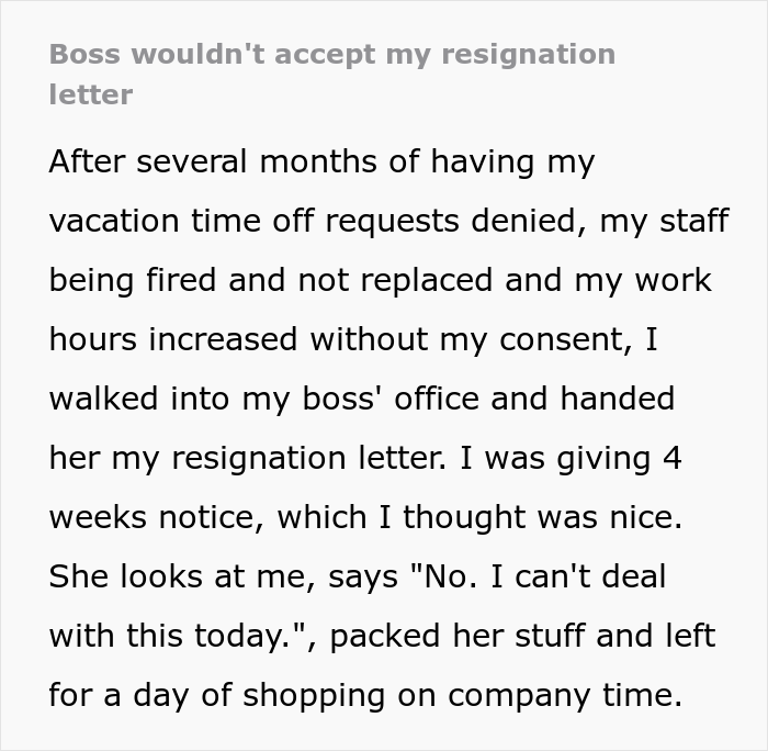 "Suck It, Joan": Employee&rsquo;s Resignation Gets Denied But It Doesn&rsquo;t Stop Them From Leaving The Same Day