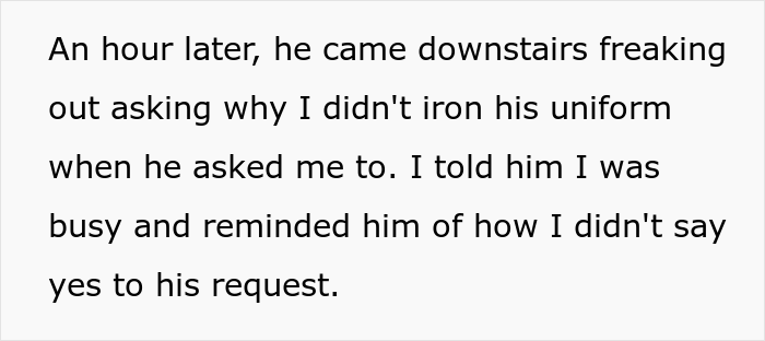 Pilot Skips Work Because His Stay-At-Home Wife Didn't Iron His Uniform, Shows Her How Her Actions "Could Affect The Money That Keeps Coming In"