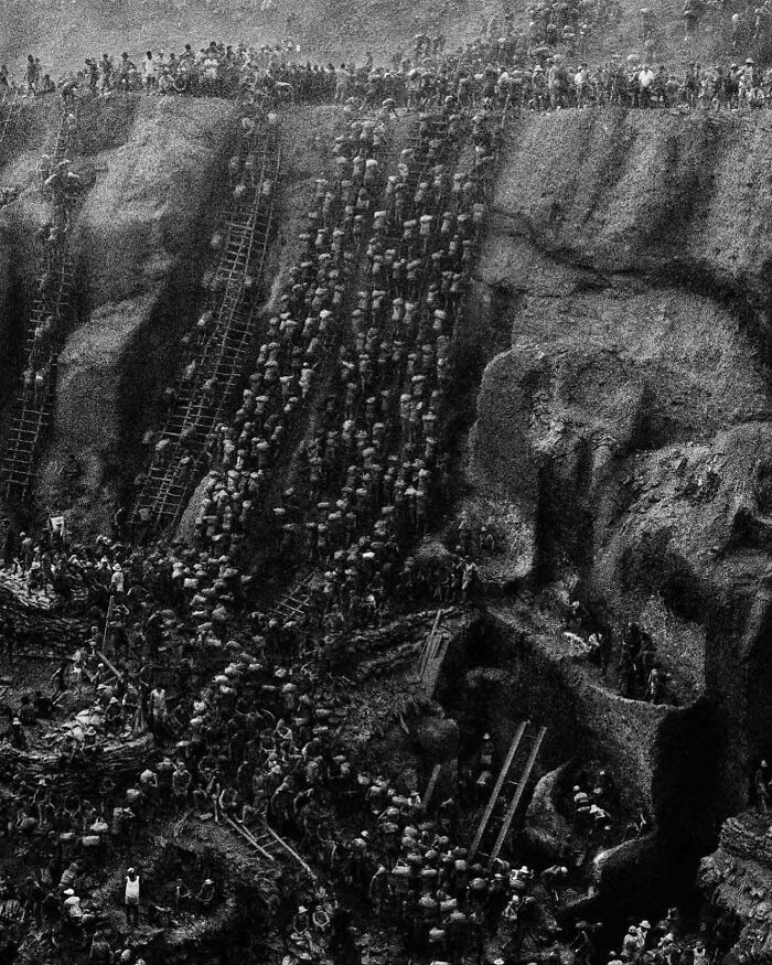 Miners In The Serra Pelada Gold Mines In Brazil, 1980s. (Salgado)