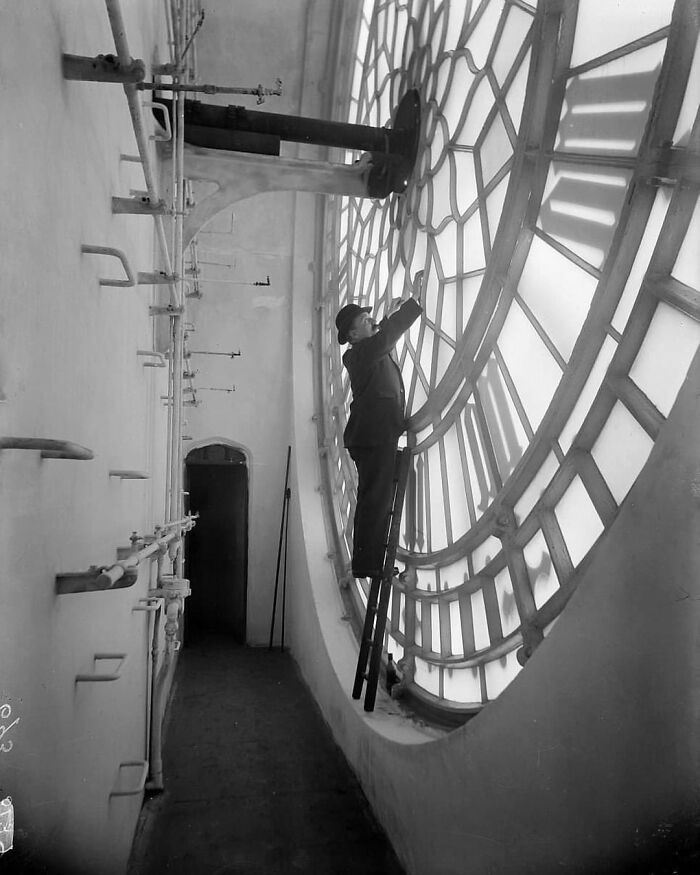Inside Big Ben (Elizabeth Tower), London, 1920s