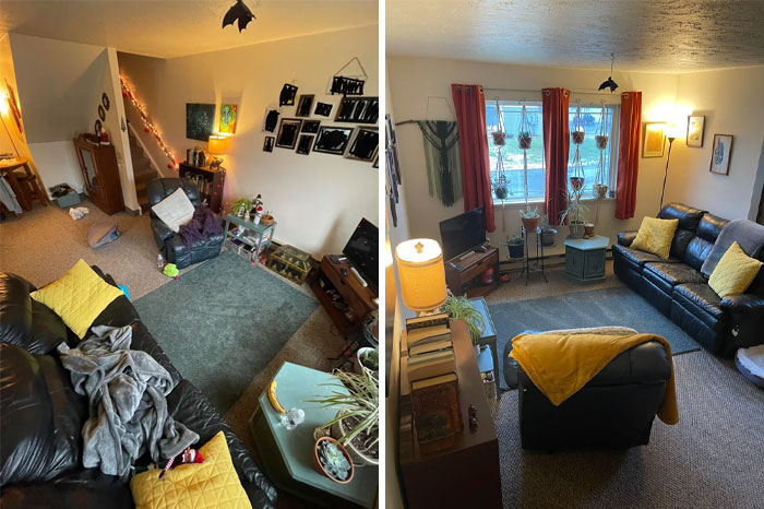 Downstairs Cleaning- Before And After