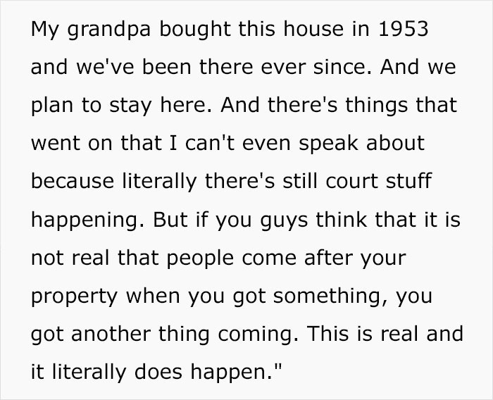 Woman Inherits A House, Shares How She Immediately Started Getting Bullied With Insulting Offers As Part Of Gentrification Woman Inherits A House, Shares How She Immediately Started Getting Bullied With Insulting Offers As Part Of Gentrification