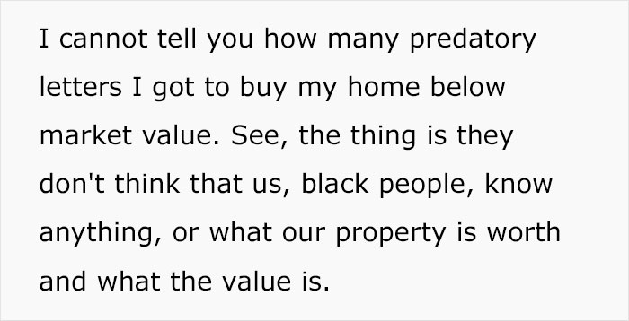 Woman Inherits A House, Shares How She Immediately Started Getting Bullied With Insulting Offers As Part Of Gentrification Woman Inherits A House, Shares How She Immediately Started Getting Bullied With Insulting Offers As Part Of Gentrification