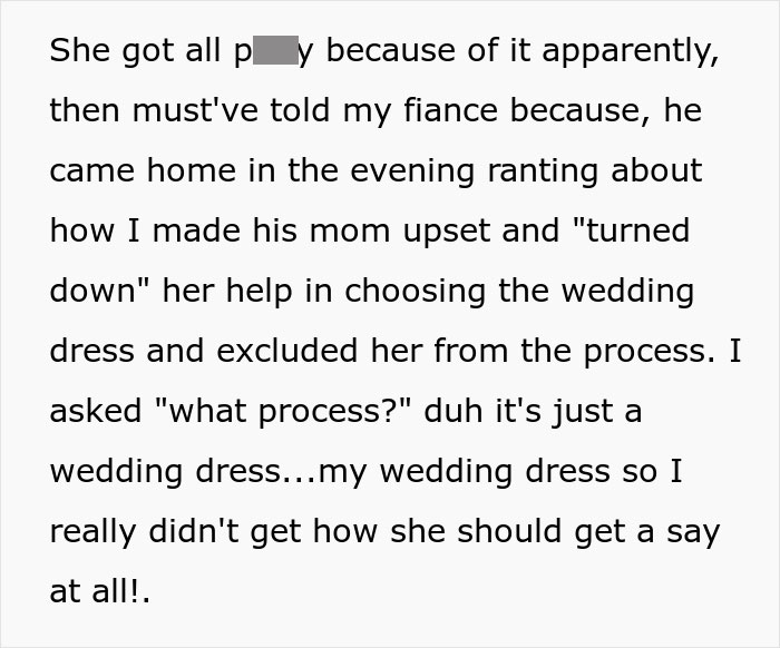 Man Returns His Fiancée’s Wedding Dress To Respect His Mom’s “Vision”, Gets Screamed At Man Returns His Fiancée’s Wedding Dress To Respect His Mom’s “Vision”, Gets Screamed At