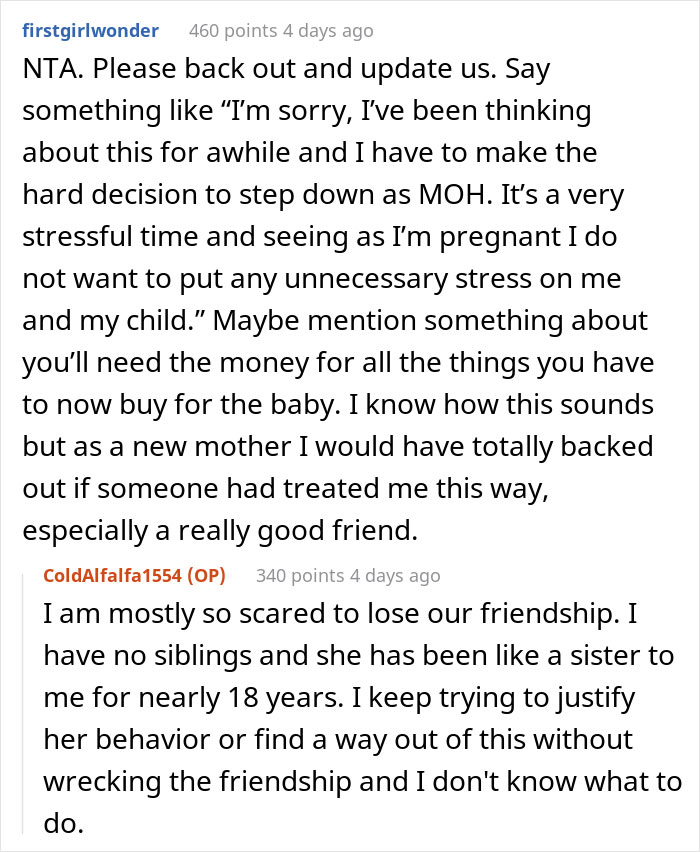 Bride Doesn't Want Her Best Friend In Wedding Photos Because Her "Bump Would Be Too Distracting", She Drops Out