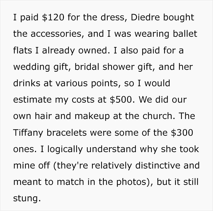 This Woman Is Told She's No Longer A Bridesmaid And Has To Take Pictures Instead, So She Just Leaves The Wedding This Woman Is Told She's No Longer A Bridesmaid And Has To Take Pictures Instead, So She Just Leaves The Wedding