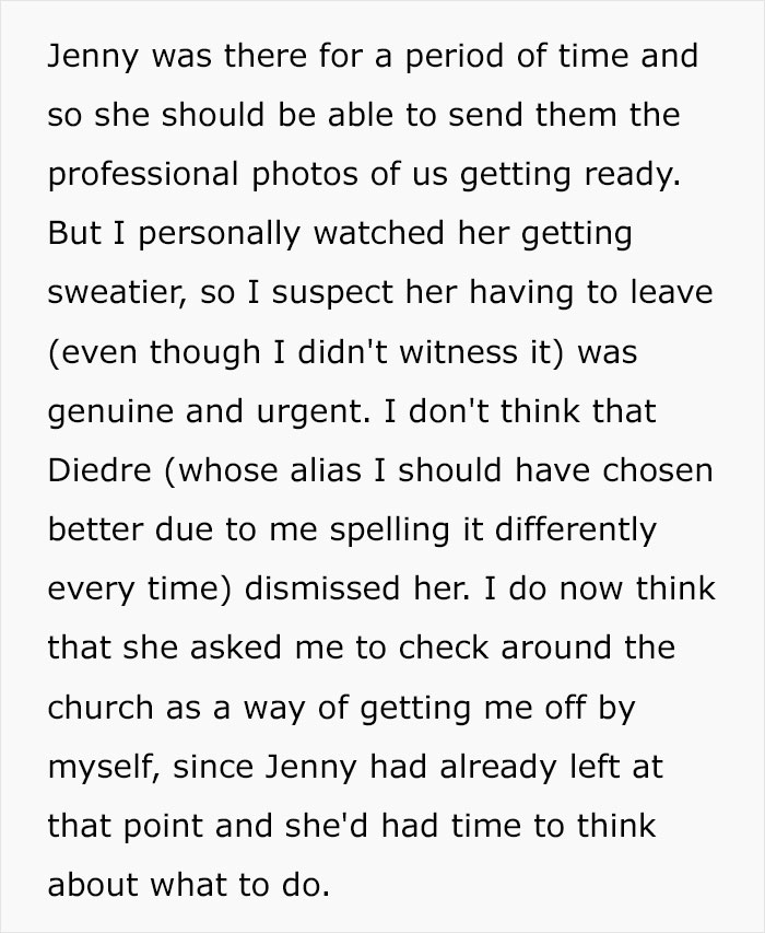 This Woman Is Told She's No Longer A Bridesmaid And Has To Take Pictures Instead, So She Just Leaves The Wedding This Woman Is Told She's No Longer A Bridesmaid And Has To Take Pictures Instead, So She Just Leaves The Wedding