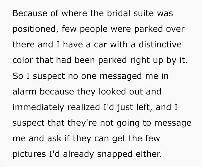 This Woman Is Told She's No Longer A Bridesmaid And Has To Take Pictures Instead, So She Just Leaves The Wedding This Woman Is Told She's No Longer A Bridesmaid And Has To Take Pictures Instead, So She Just Leaves The Wedding