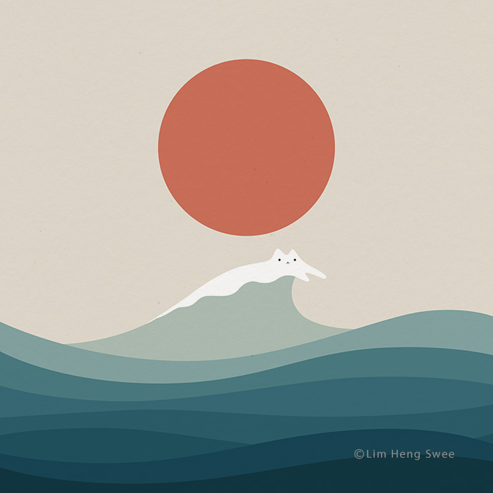 I Created These Illustrations Inspired By The Wisdom Of Cats Who Always Know Best On How And Where To Chill Out