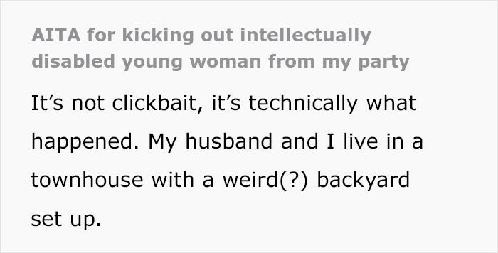 &ldquo;Am I The Jerk For Kicking Out An Intellectually Disabled Young Woman From My Party?&rdquo;