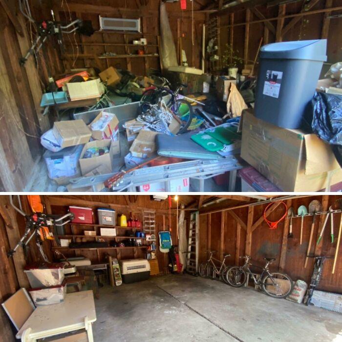 Cluttered storage space