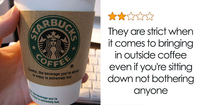 Folks Online Applaud This Café Owner For Writing A Savage Reply To A Review Complaining About Not Being Allowed To Sit With A Cup Of Starbucks