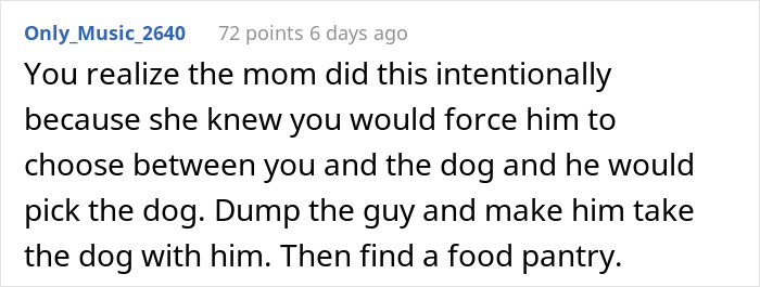 Woman Asks If She Is Being Selfish For Wanting Her Husband&rsquo;s Dog Gone When It Ate Her Food She Got For The First Time In 2 Days