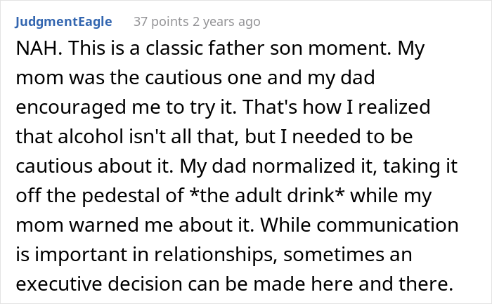 Dad Lets His Underage Son Get Drunk As A 'Test Run', Asks If It Was A Bad Idea After Wife Loses It Dad Lets His Underage Son Get Drunk As A 'Test Run', Asks If It Was A Bad Idea After Wife Loses It