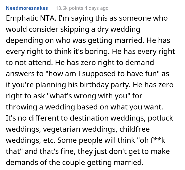 “He Flipped Out On Me And I Took His Invitation Back”: Bride-To-Be Organizes A ‘Dry’ Wedding, Outrages One Of Her Guests “He Flipped Out On Me And I Took His Invitation Back”: Bride-To-Be Organizes A ‘Dry’ Wedding, Outrages One Of Her Guests
