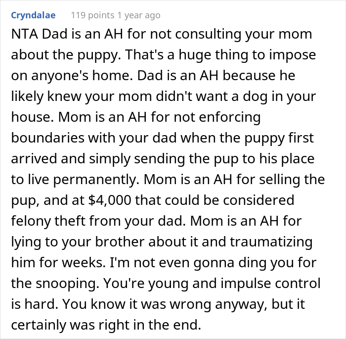 Family Drama Ensues After Dad Gifts His Son A Dog, Mom Sells It For $4K And Says That It Ran Away