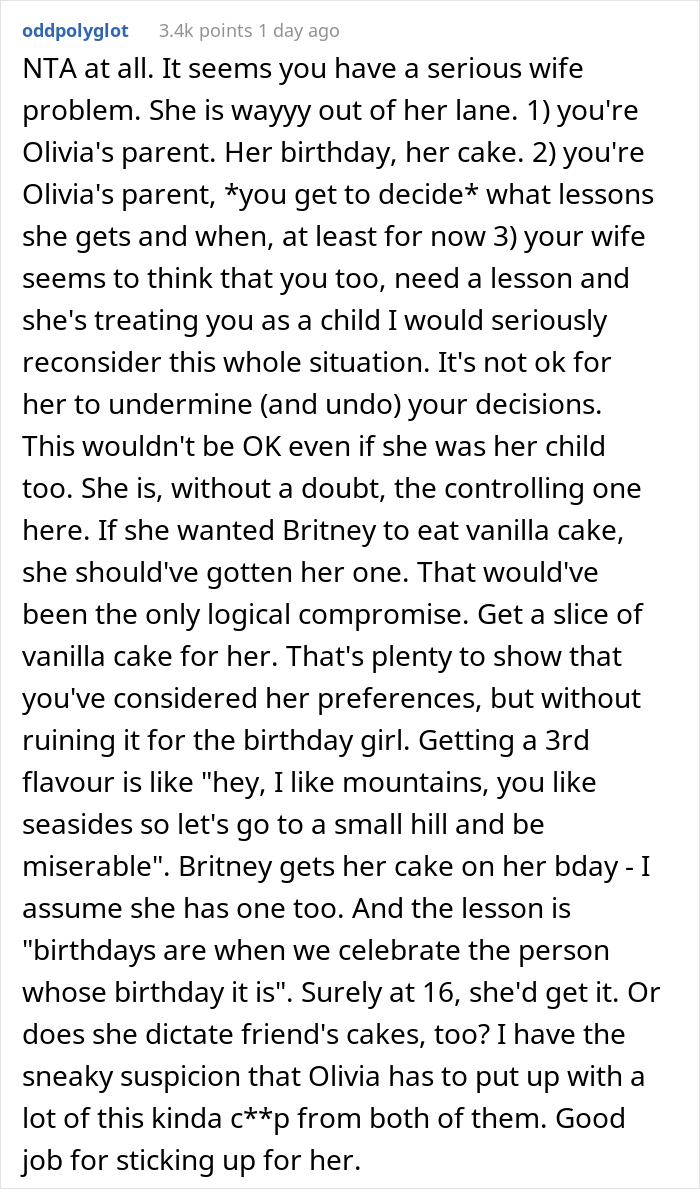 Stepmom Refuses To Attend Stepdaughter's Birthday After Getting Caught Trying To Sabotage The Cake