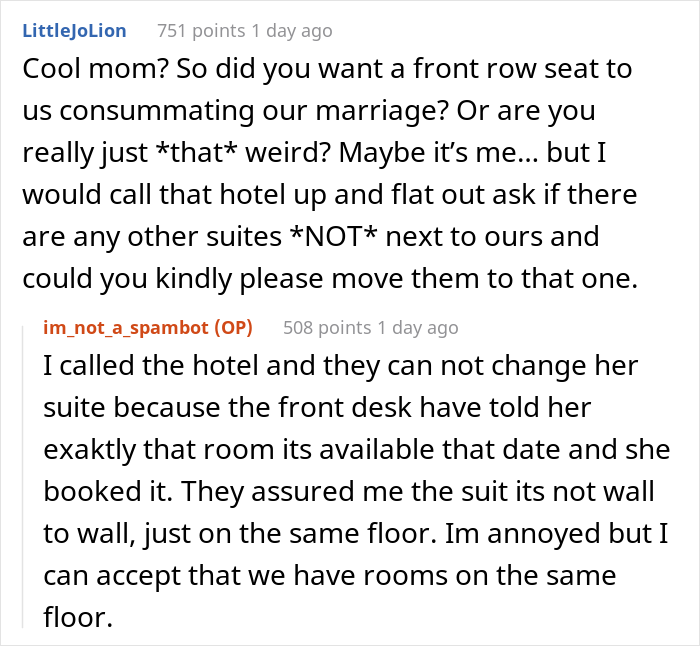 Mother Decides To Book A Room Right Next To Her Daughter&rsquo;s Honeymoon Suite, Drama Ensues