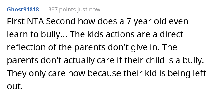 Mom Livid Her Daughter Was The Only One In Her Class Not Invited To A 7-Year-Old&rsquo;s Birthday Because She Bullied The Birthday Girl