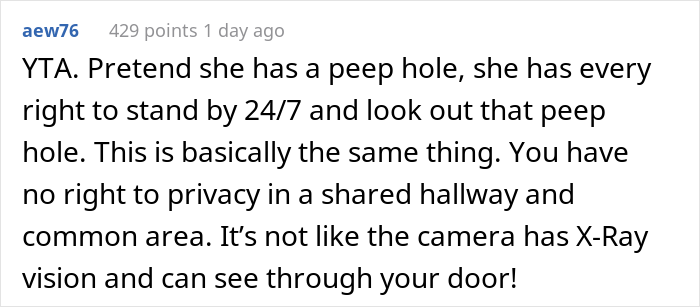 People Drag This Person Who Demanded That Their Neighbor Remove Their Doorbell Camera As It Made Them Feel Uneasy