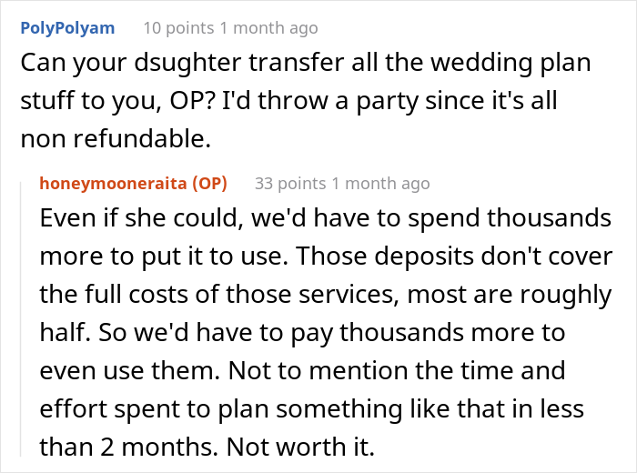 &ldquo;AITA For Not Paying For My Daughter&rsquo;s Honeymoon After She Canceled Her Wedding?&rdquo;