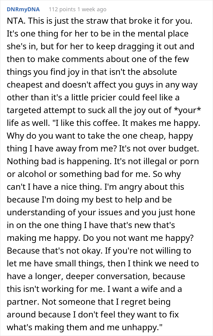 Sole-Earner Husband Slammed By Unemployed Wife For Getting The Expensive Coffee, He Snaps