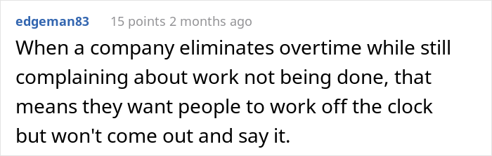 Catering Worker Is Told That Overtime Is Canceled, So They Comply Maliciously And Leave As Soon As Their Shift Is Over