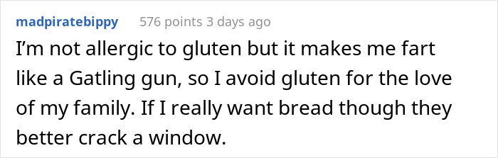 "Sorry, You Said You Were Allergic": Server Gets Applauded Online For Exposing Gluten-Free Trend Chaser
