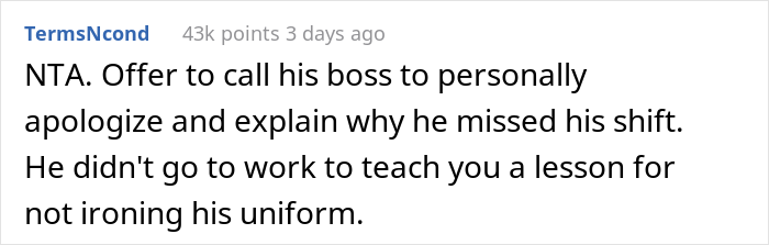 Pilot Skips Work Because His Stay-At-Home Wife Didn't Iron His Uniform, Shows Her How Her Actions "Could Affect The Money That Keeps Coming In"
