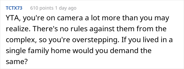 People Drag This Person Who Demanded That Their Neighbor Remove Their Doorbell Camera As It Made Them Feel Uneasy