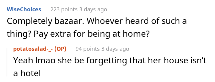 Landlord Keeps Annoying This Tenant After They Refused To Pay $30 Extra A Month For Staying At Home On Weekends