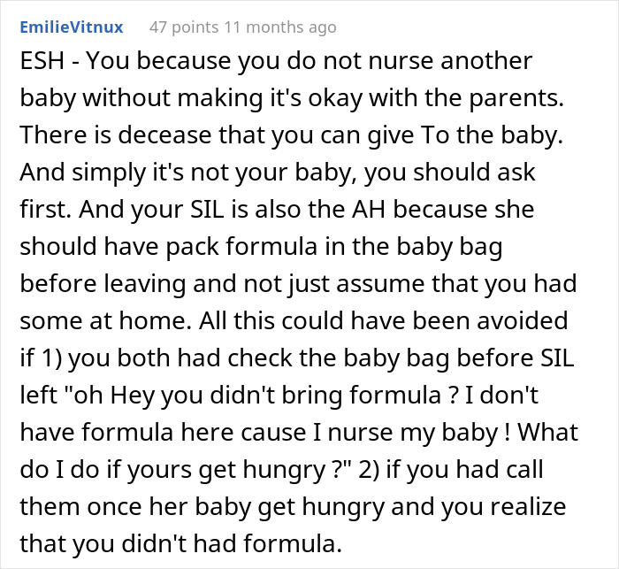 "I Don't Know What She Expected Me To Do": Disgusted Woman Berates SIL For Breastfeeding Her Baby