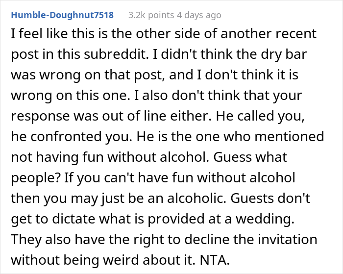 “He Flipped Out On Me And I Took His Invitation Back”: Bride-To-Be Organizes A ‘Dry’ Wedding, Outrages One Of Her Guests “He Flipped Out On Me And I Took His Invitation Back”: Bride-To-Be Organizes A ‘Dry’ Wedding, Outrages One Of Her Guests